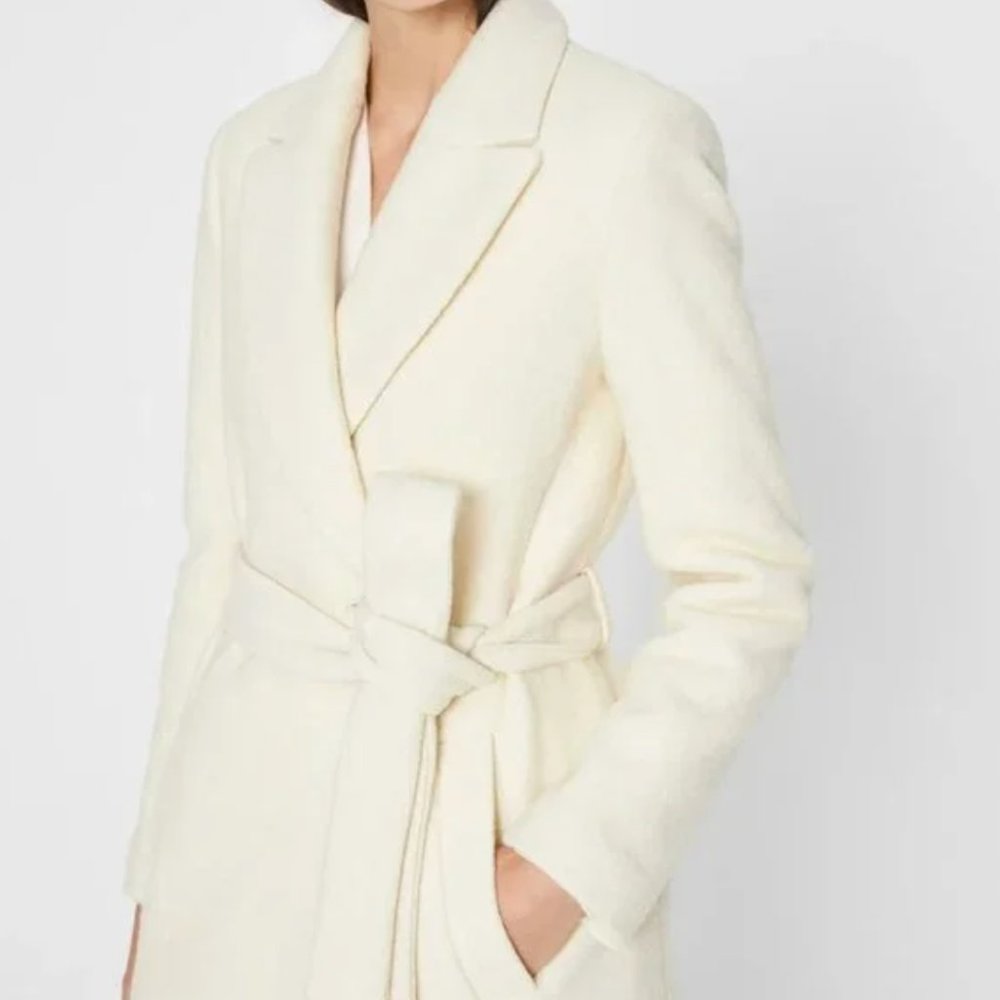NWT Cream Club Monoco Slim Belted Coat